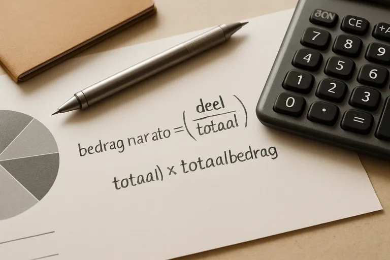 De basisformule voor naar rato berekenen