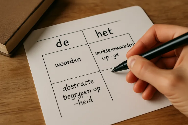 Regels en patronen om de of het te kiezen