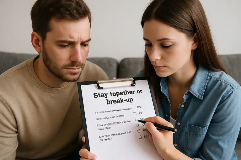 Wat is de 'uit elkaar gaan of niet' test