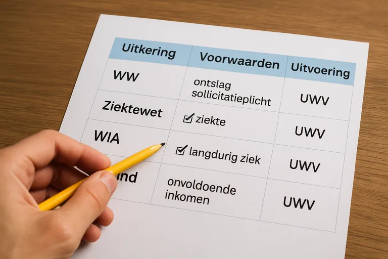 Belangrijkste uitkeringen en voorwaarden